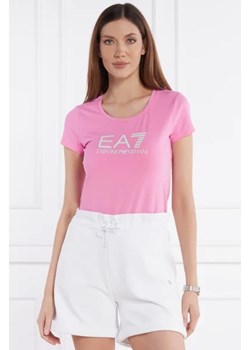 EA7 T-shirt | Slim Fit ze sklepu Gomez Fashion Store w kategorii Bluzki damskie - zdjęcie 172900712