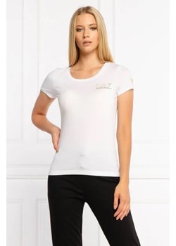 EA7 T-shirt | Slim Fit ze sklepu Gomez Fashion Store w kategorii Bluzki damskie - zdjęcie 172907863