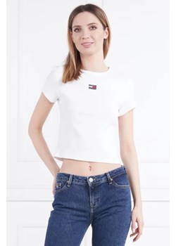 Tommy Jeans T-shirt TJW BBY RIB XS BADGE | Slim Fit ze sklepu Gomez Fashion Store w kategorii Bluzki damskie - zdjęcie 172908382