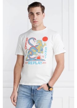 Replay T-shirt | Regular Fit ze sklepu Gomez Fashion Store w kategorii T-shirty męskie - zdjęcie 172908440