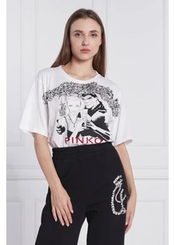 Pinko T-shirt PINKO X DIABOLIK FEDERICA | Regular Fit ze sklepu Gomez Fashion Store w kategorii Bluzki damskie - zdjęcie 172909714