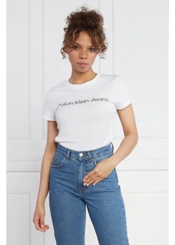 CALVIN KLEIN JEANS T-shirt | Slim Fit ze sklepu Gomez Fashion Store w kategorii Bluzki damskie - zdjęcie 172911630