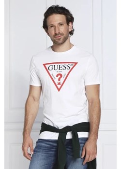 GUESS T-shirt TRI LOGO | Regular Fit ze sklepu Gomez Fashion Store w kategorii T-shirty męskie - zdjęcie 172913221
