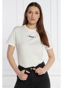 HUGO T-shirt Damacia_1 | Regular Fit ze sklepu Gomez Fashion Store w kategorii Bluzki damskie - zdjęcie 172919934
