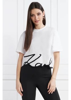 Karl Lagerfeld T-shirt karl logo hem | Cropped Fit ze sklepu Gomez Fashion Store w kategorii Bluzki damskie - zdjęcie 172925091