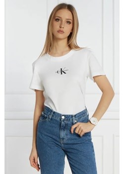 CALVIN KLEIN JEANS T-shirt | Slim Fit ze sklepu Gomez Fashion Store w kategorii Bluzki damskie - zdjęcie 172927214