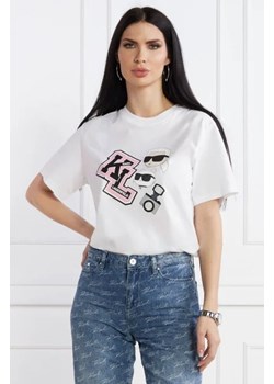 Karl Lagerfeld T-shirt ikonik varsity | Oversize fit ze sklepu Gomez Fashion Store w kategorii Bluzki damskie - zdjęcie 172929571