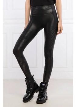 Spanx Legginsy Faux Leather Moto | Slim Fit | high waist ze sklepu Gomez Fashion Store w kategorii Spodnie damskie - zdjęcie 172940283