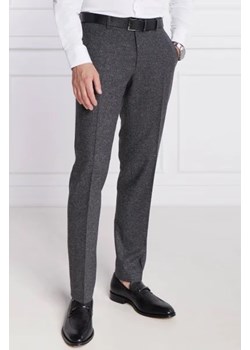 BOSS BLACK Wełniane spodnie H-Genius-224 | Slim Fit | z dodatkiem jedwabiu ze sklepu Gomez Fashion Store w kategorii Spodnie męskie - zdjęcie 172956631