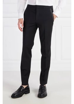 HUGO Wełniane spodnie Hesten224E1X | Extra slim fit ze sklepu Gomez Fashion Store w kategorii Spodnie męskie - zdjęcie 172976150