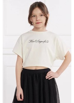 Karl Lagerfeld Kids T-shirt | Cropped Fit ze sklepu Gomez Fashion Store w kategorii Bluzki dziewczęce - zdjęcie 172994264