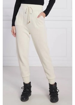 TWINSET Wełniane spodnie dzianinowe | Regular Fit | z dodatkiem kaszmiru ze sklepu Gomez Fashion Store w kategorii Spodnie damskie - zdjęcie 172995433