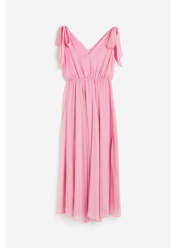 H & M - Długa sukienka z kokardą - Różowy ze sklepu H&M w kategorii Sukienki - zdjęcie 172996631