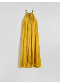 Reserved - Sukienka maxi z dekoltem halter - musztardowy ze sklepu Reserved w kategorii Sukienki - zdjęcie 172997382