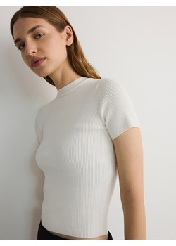 Reserved - Bluzka z wiskozą - złamana biel ze sklepu Reserved w kategorii Bluzki damskie - zdjęcie 172997554