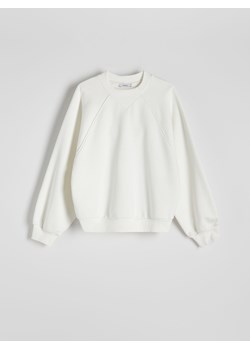 Reserved - Bawełniana bluza z haftem - biały ze sklepu Reserved w kategorii Bluzy damskie - zdjęcie 172997681