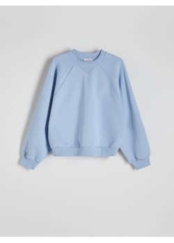 Reserved - Bawełniana bluza z haftem - jasnoniebieski ze sklepu Reserved w kategorii Bluzy damskie - zdjęcie 172997683