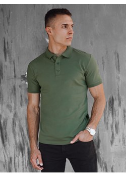 Koszulka męska polo zielona Dstreet PX0611 ze sklepu DSTREET.PL w kategorii T-shirty męskie - zdjęcie 173000334