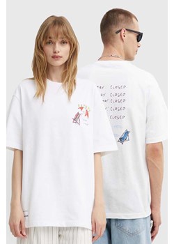 Samsoe Samsoe t-shirt bawełniany SAGIOTTO kolor biały z nadrukiem U24200007 ze sklepu ANSWEAR.com w kategorii Bluzki damskie - zdjęcie 173000431