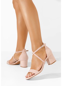 Różowe sandały na słupku Lagoa ze sklepu Zapatos w kategorii Sandały damskie - zdjęcie 173001331