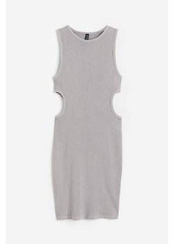 H & M - Sukienka bodycon z wycięciami - Szary ze sklepu H&M w kategorii Sukienki - zdjęcie 173004801