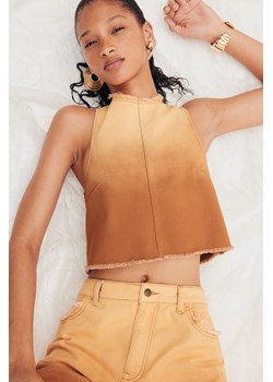 H & M - Dżinsowy top bez rękawów - Beżowy ze sklepu H&M w kategorii Bluzki damskie - zdjęcie 173004802
