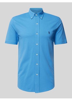 Koszulka polo z kołnierzykiem w jednolitym kolorze ze sklepu Peek&Cloppenburg  w kategorii Koszule męskie - zdjęcie 173004871