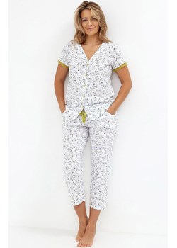 Piżama damska w kwiatowy print 244, Kolor biały-wzór, Rozmiar S, Cana ze sklepu Primodo w kategorii Piżamy damskie - zdjęcie 173006140