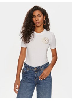 Versace Jeans Couture T-Shirt 76HAHT02 Biały Slim Fit ze sklepu MODIVO w kategorii Bluzki damskie - zdjęcie 173010750