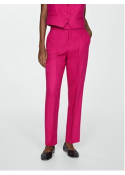 Mango Spodnie materiałowe Boreli 67997111 Różowy Regular Fit ze sklepu MODIVO w kategorii Spodnie damskie - zdjęcie 173011044