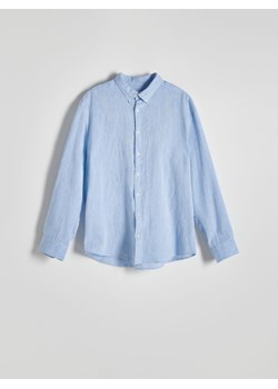Reserved - Koszula regular z lnem - jasnoniebieski ze sklepu Reserved w kategorii Koszule męskie - zdjęcie 173012774