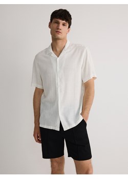 Reserved - Koszula comfort z wiskozą - biały ze sklepu Reserved w kategorii Koszule męskie - zdjęcie 173012822