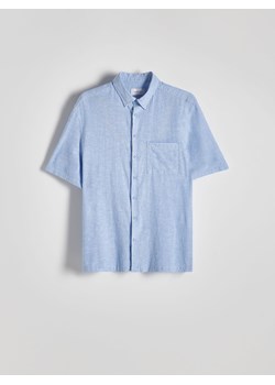 Reserved - Koszula regular z lnem - jasnoniebieski ze sklepu Reserved w kategorii Koszule męskie - zdjęcie 173012914