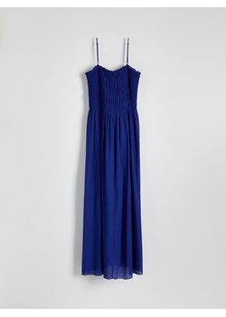 Reserved - Sukienka z wiskozą - niebieski ze sklepu Reserved w kategorii Sukienki - zdjęcie 173012950