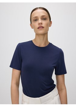 Reserved - T-shirt z modalem - granatowy ze sklepu Reserved w kategorii Bluzki damskie - zdjęcie 173013181