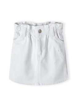 Biała dziewczęca spódniczka jeansowa z przeszyciami ze sklepu 5.10.15 w kategorii Spódnice dziewczęce - zdjęcie 173013262