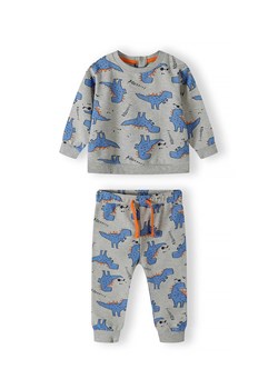 Ocieplony dresowy komplet- bluza i spodnie dresowe w dinozaury ze sklepu 5.10.15 w kategorii Komplety niemowlęce - zdjęcie 173013271