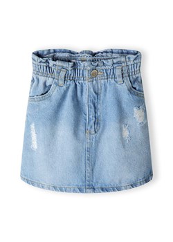 Jeansowa spódniczka jasnoniebieska z przeszyciami ze sklepu 5.10.15 w kategorii Spódnice - zdjęcie 173013284