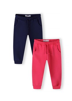 Dresowe spodnie dla małej dziewczynki 2-pak- różowe/granatowe ze sklepu 5.10.15 w kategorii Spodnie chłopięce - zdjęcie 173013343