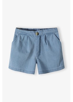 Szorty dziewczęce z cienkiego jeansu - niebieskie - Limited Edition ze sklepu 5.10.15 w kategorii Spodenki dziewczęce - zdjęcie 173013403