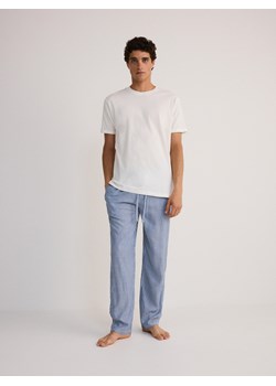Reserved - Spodnie piżamowe z wiskozy - jasnoniebieski ze sklepu Reserved w kategorii Piżamy męskie - zdjęcie 173014484