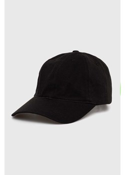 Lacoste czapka z daszkiem bawełniana kolor czarny gładka ze sklepu PRM w kategorii Czapki z daszkiem damskie - zdjęcie 173015423
