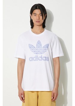 adidas Originals t-shirt bawełniany męski kolor biały z nadrukiem IS0205 ze sklepu PRM w kategorii T-shirty męskie - zdjęcie 173015583