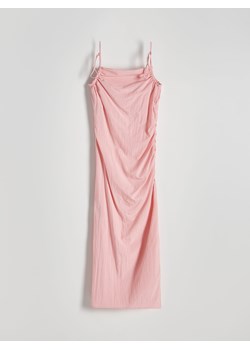 Reserved - Sukienka z wiskozą - różowy ze sklepu Reserved w kategorii Sukienki - zdjęcie 173020130
