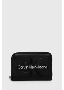 Calvin Klein Jeans portfel damski kolor czarny K60K612255 ze sklepu ANSWEAR.com w kategorii Portfele damskie - zdjęcie 173021241