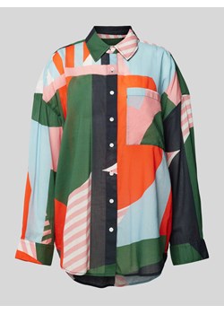Bluzka koszulowa z wzorem na całej powierzchni ze sklepu Peek&Cloppenburg  w kategorii Koszule damskie - zdjęcie 173021670