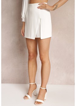 Białe Spódnico-Szorty High Waist z Rozcięciem Vikone ze sklepu Renee odzież w kategorii Szorty - zdjęcie 173024052