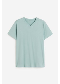 H & M - T-shirt z dekoltem w serek Regular Fit - Turkusowy ze sklepu H&M w kategorii T-shirty męskie - zdjęcie 173027203