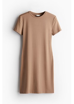H & M - Sukienka T-shirtowa z mikrofibry - Beżowy ze sklepu H&M w kategorii Sukienki - zdjęcie 173027222