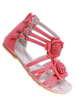 Arbuzowe sandały dziewczęce z suwakiem /F6-2 16312 T195/ ze sklepu Pantofelek24.pl w kategorii Sandały dziecięce - zdjęcie 173030222